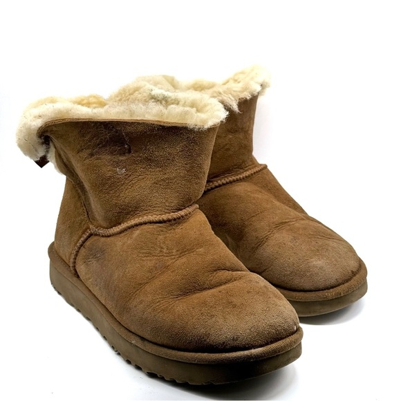 Ugg Mini Bailey Bow Boots Brown - Picture 2 of 10